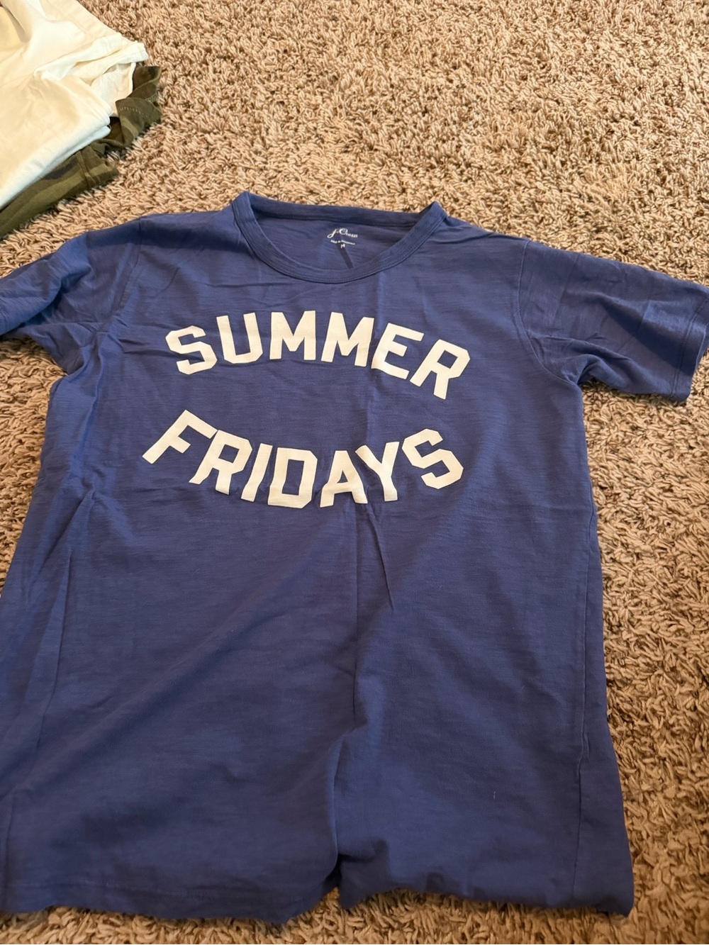 J. Crew Blue 'Summer Fridays' Short Sleeve Graphic Tee